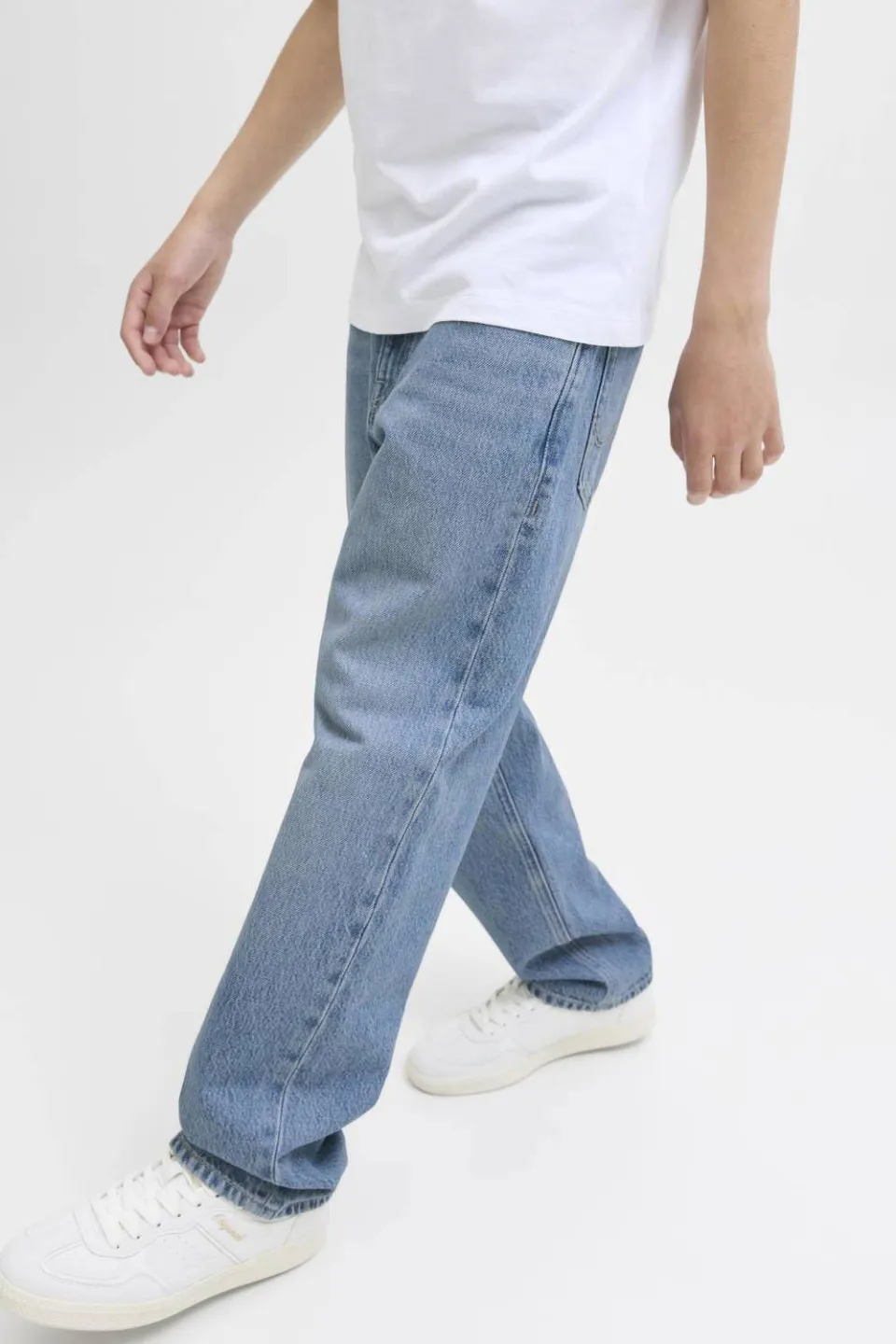 Jack & Jones JUNIOR relaxed high waist loose fit jeans medium blue denim, foto 4