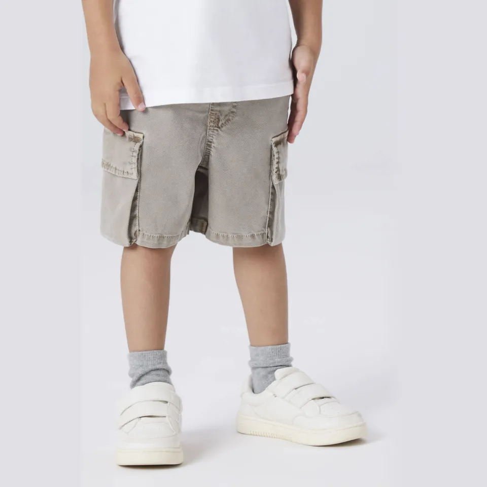 NAME IT MINI cargoshort grijsbruin, foto 4
