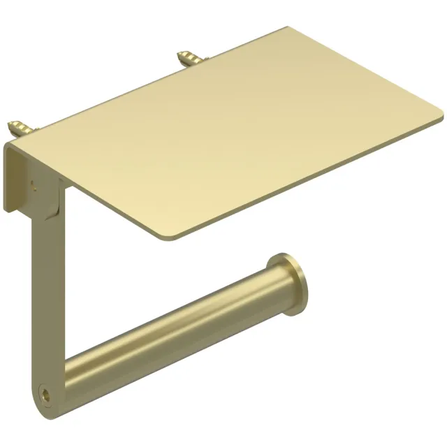 IVY Toiletrolhouder IVY Met Planchet Geborsteld Mat Goud PVD