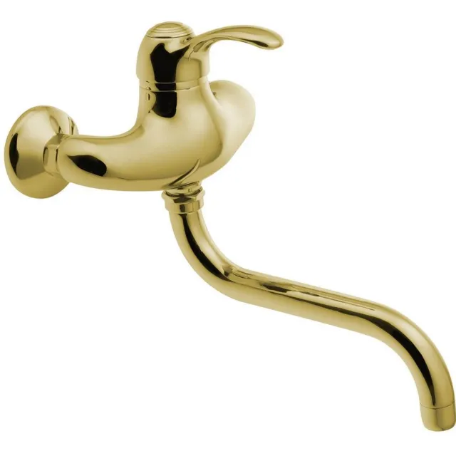Sapho Inbouw Wastafelmengkraan Sapho Kirké 1-hendel Uitloop Gebogen 20 cm Goud