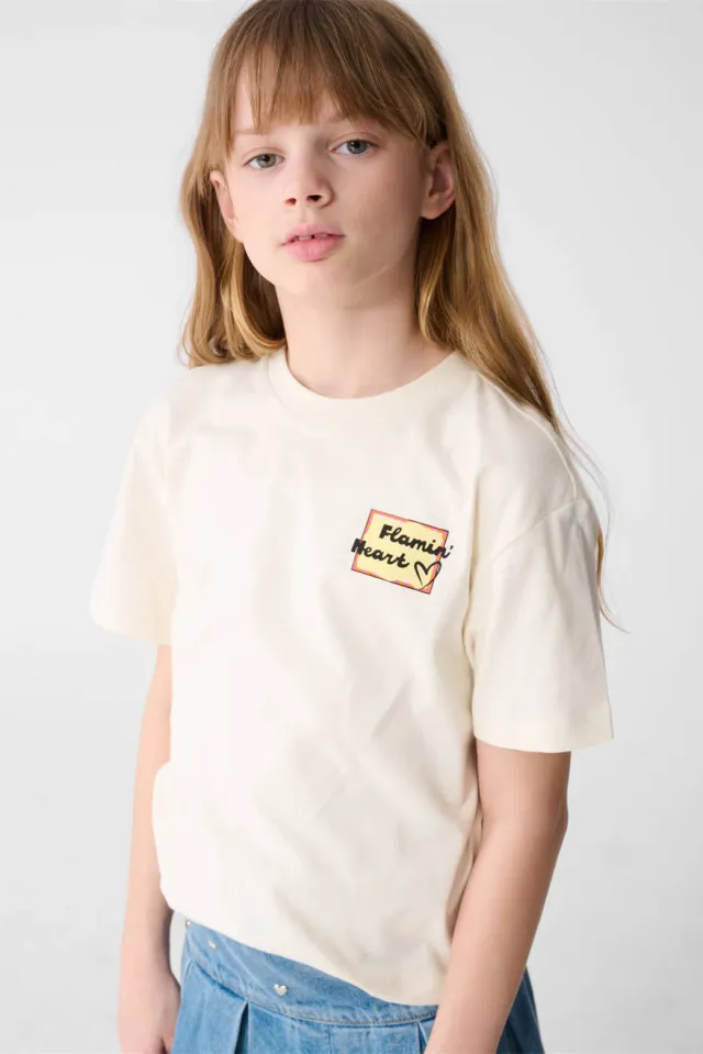Shoeby T-shirt met backprint ecru, foto 5