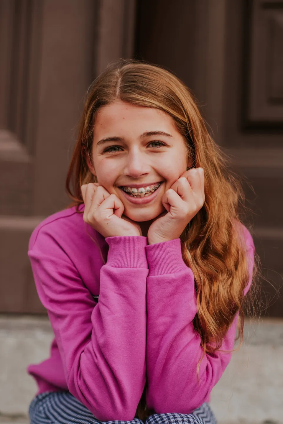 No Way Monday rechtvallende sweater met tekst - paars, foto 6