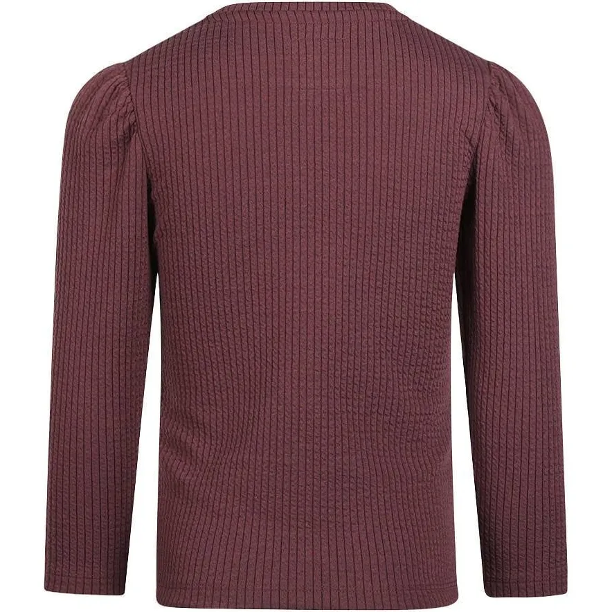 Koko Noko rechtvallende longsleeve donkerpaars, foto 3