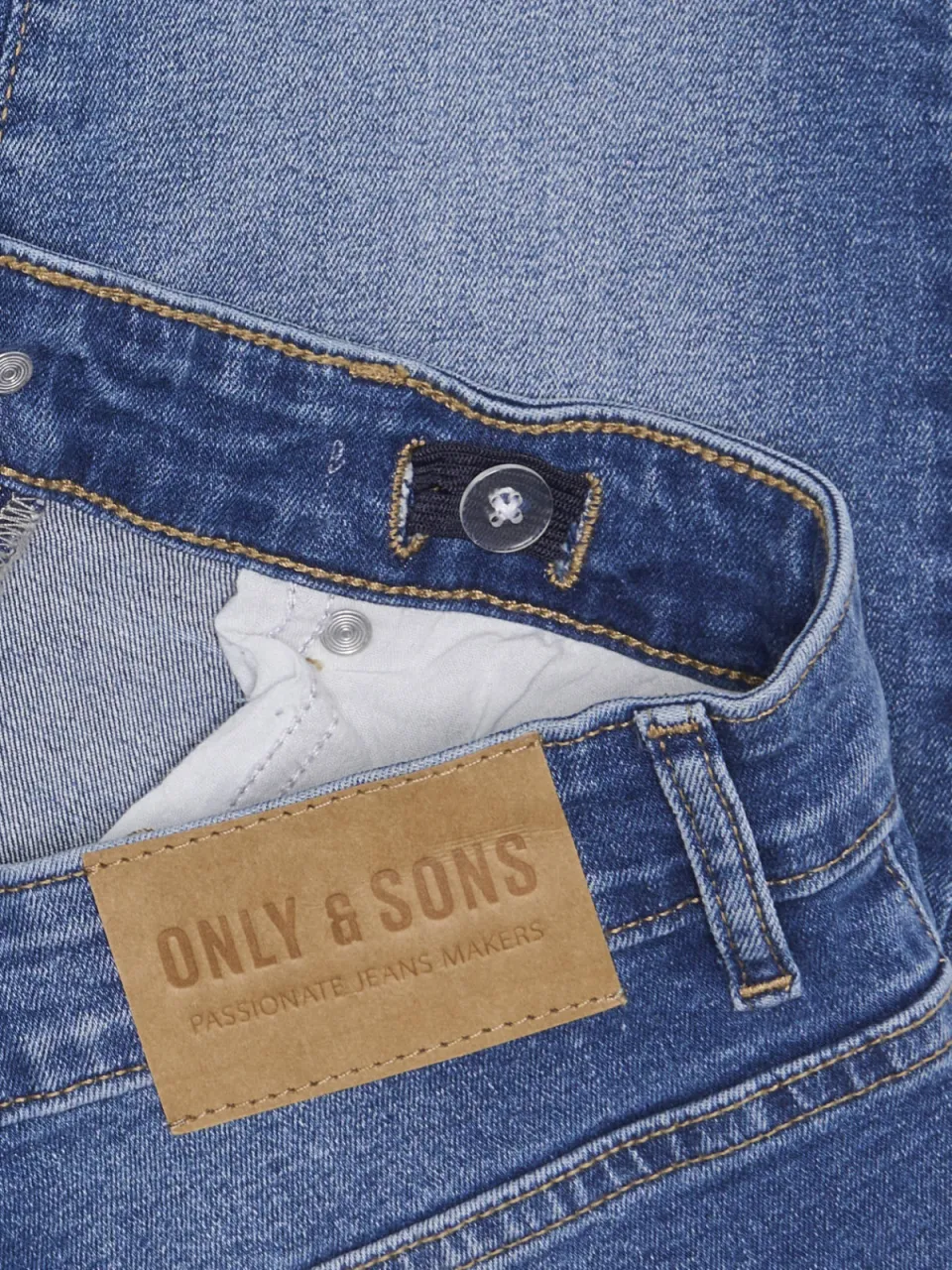 Only & Sons JUNIOR relaxed tapered jeans medium blue denim, foto 4