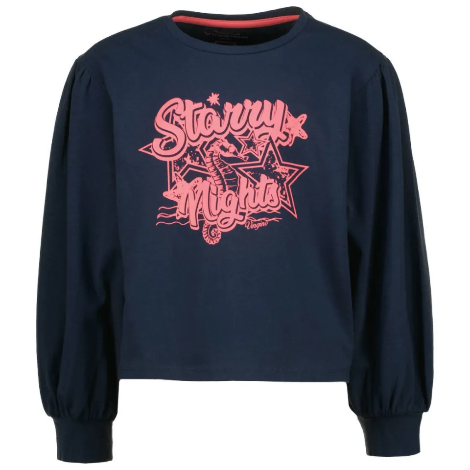 Vingino pyjama met print donkerblauw/roze, foto 2