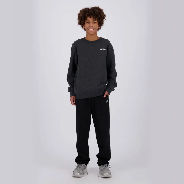 Raizzed rechtvallende sweater met backprint - grijs Grijs melange