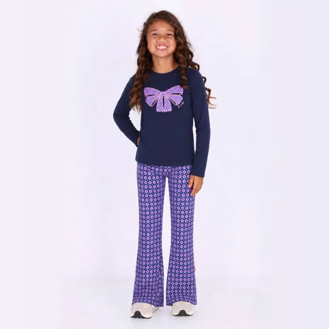 B.Nosy longsleeve met print donkerblauw meisjes