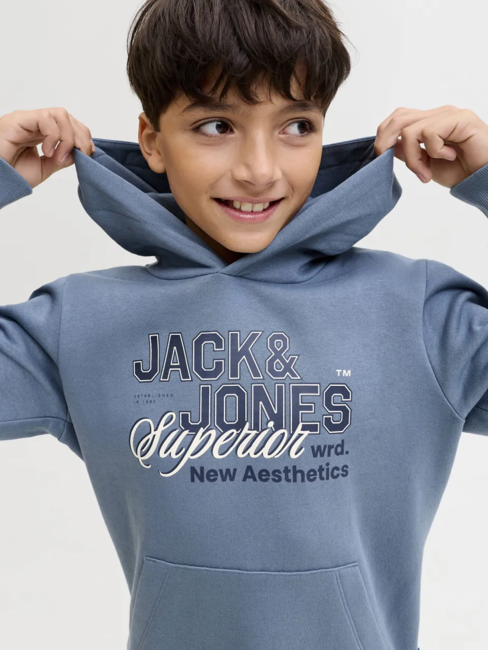 Jack & Jones JUNIOR hoodie grijsblauw, foto 5