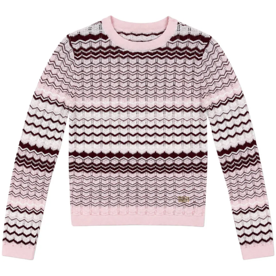 Nik & Nik gebreide longsleeve roze, foto 2
