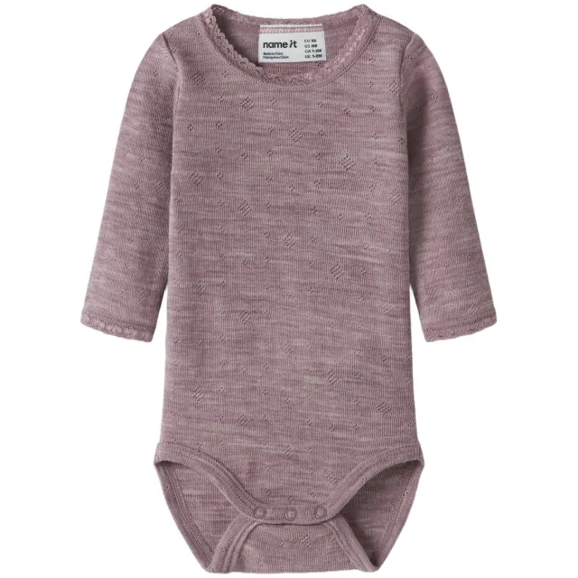 NAME IT BABY wollen romper - oudroze, foto 2