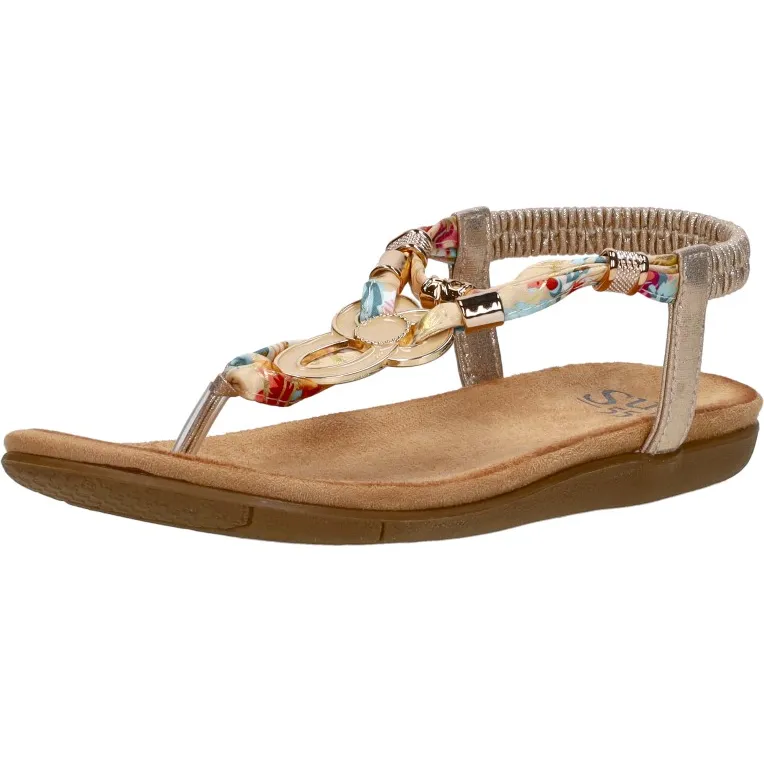Sub55 sandalen plat goudkleur, foto 3