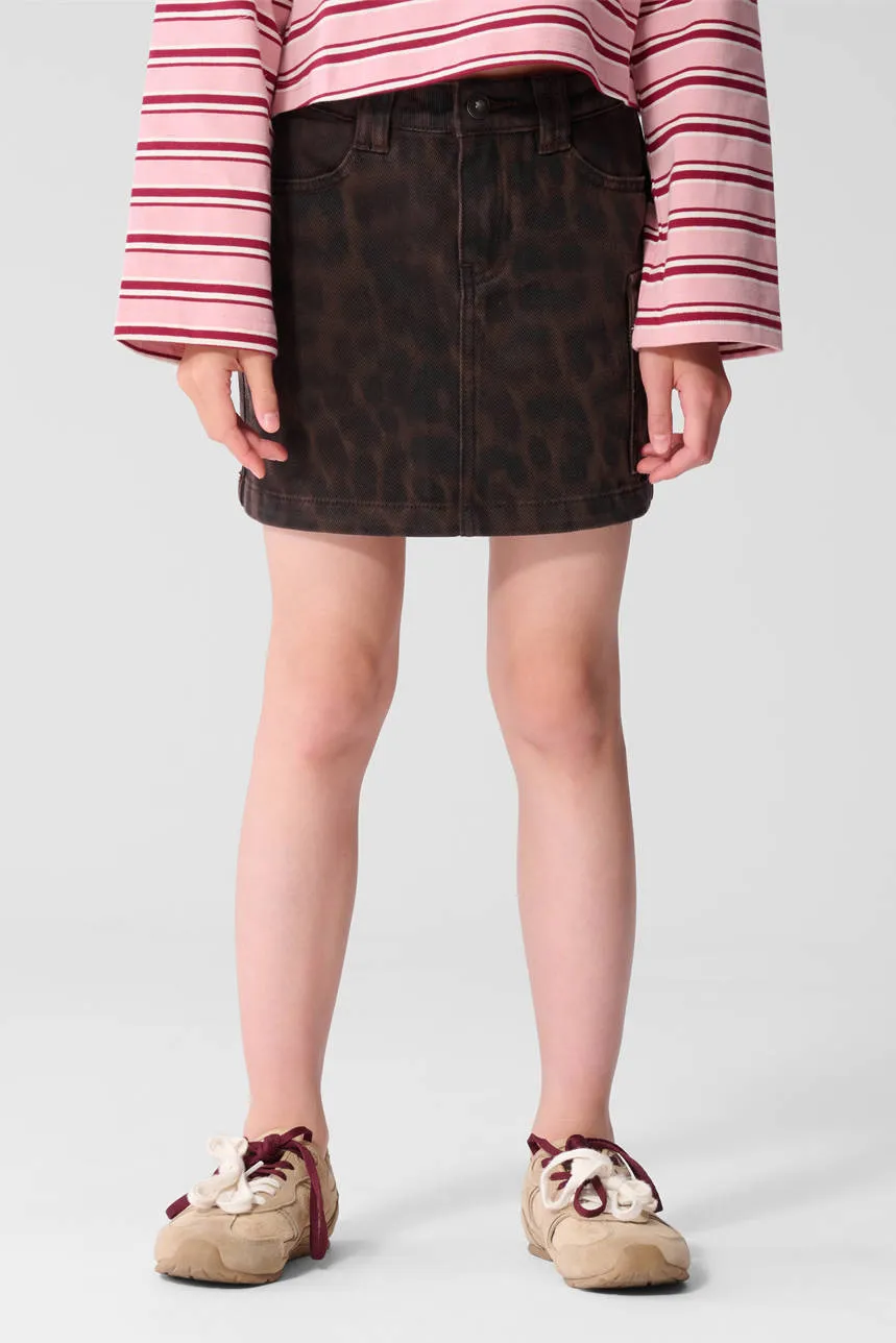 Shoeby mini rok met panterprint bruin, foto 7