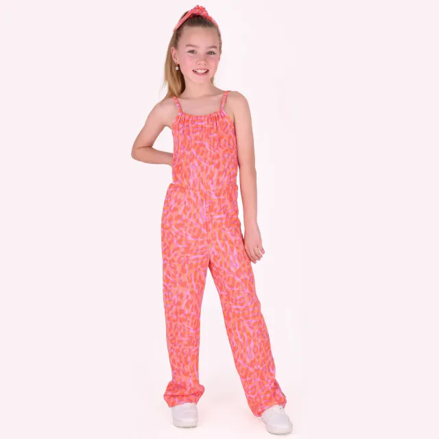 B.Nosy jumpsuit roze panterprint Roze/oranje