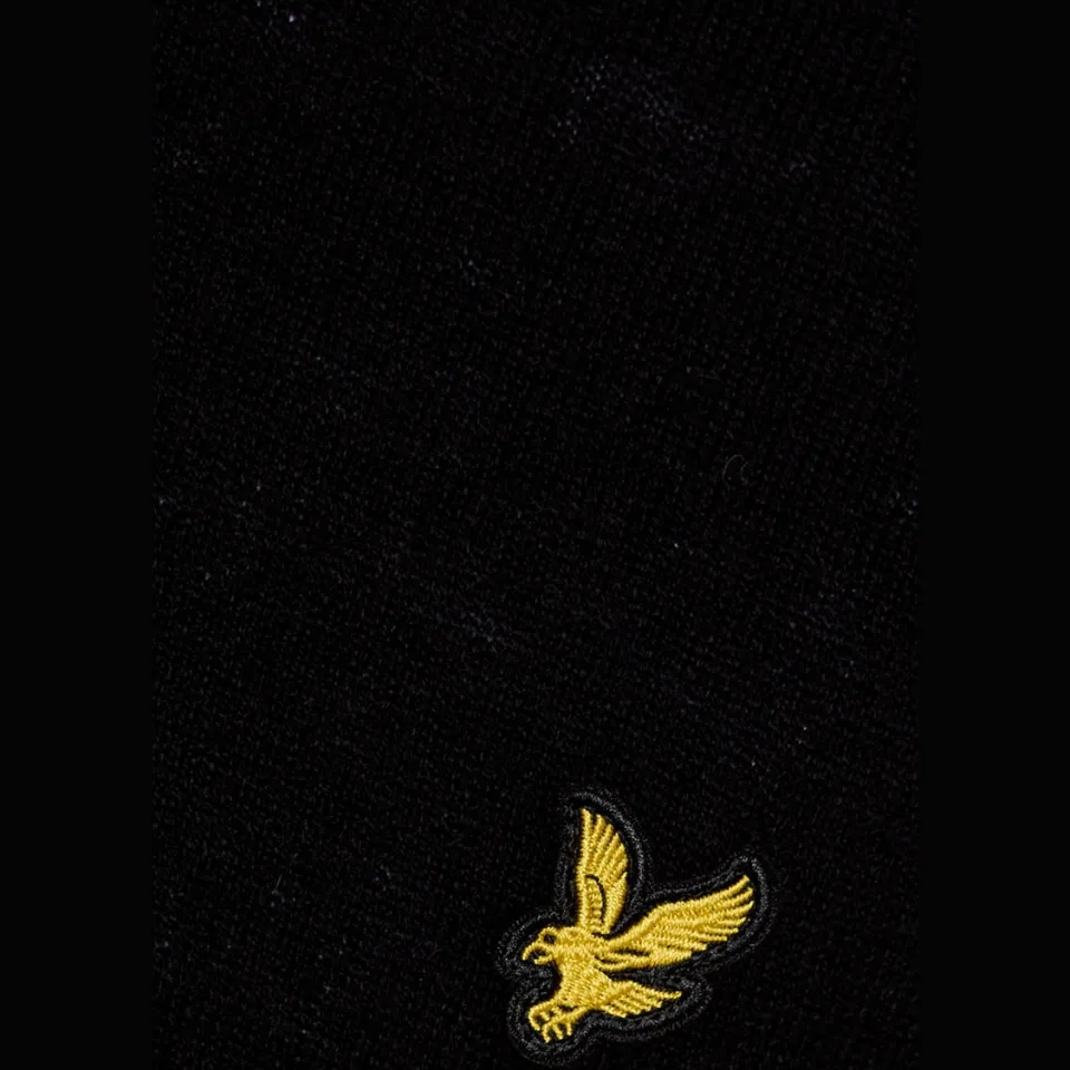 Lyle & Scott regular fit gebreide trui met wol - zwart, foto 7