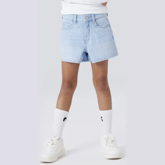 NAME IT mom jeansshort lichtblauw light blue denim, foto 5