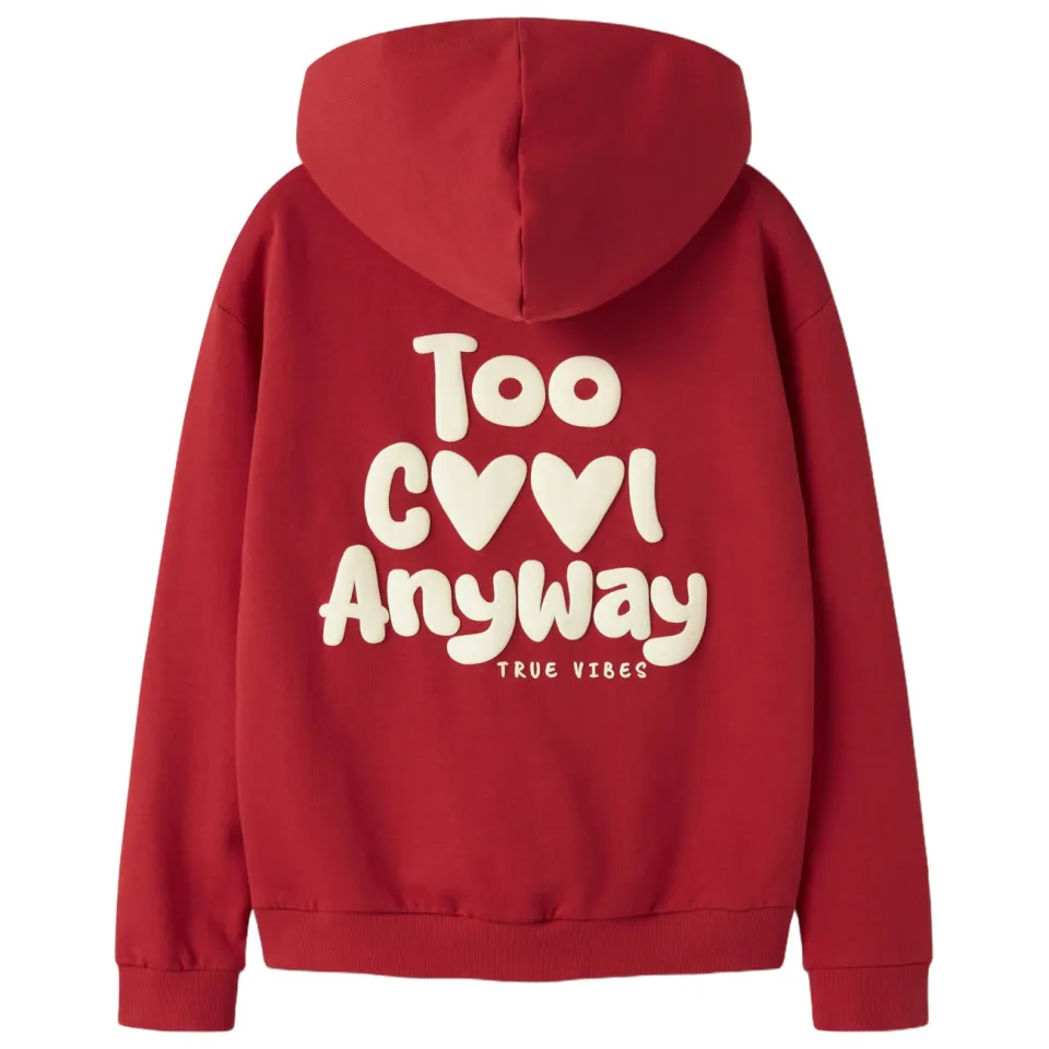 NAME IT KIDS hoodie met backprint - rood, foto 3