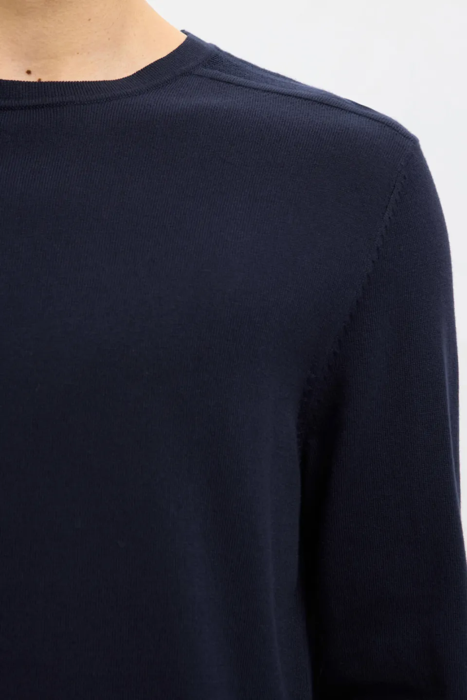 Selected pullover fijn gebreid donkerblauw navy blazer, foto 4