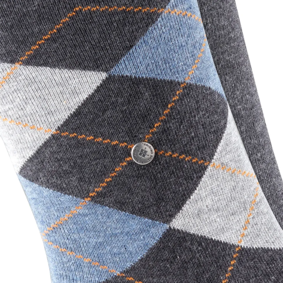 Burlington Everyday Argyle Mix sokken 2-pack grijs, foto 5