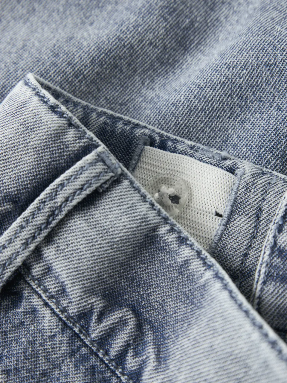 Lil' Atelier jeansshort medium blue denim, foto 8