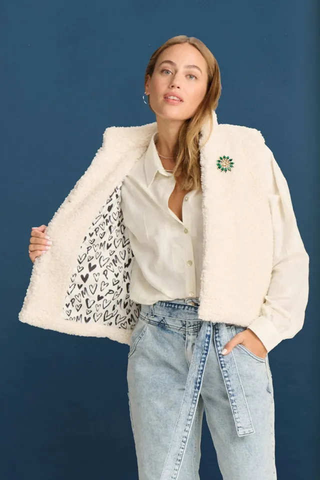 POM Amsterdam gilet ecru