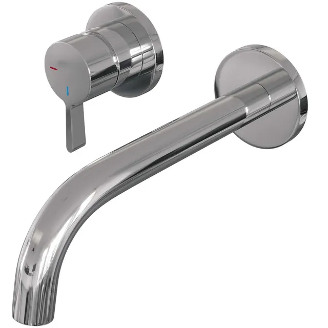 Brauer Inbouw Wastafelmengkraan Brauer Chrome Edition Coldstart Gebogen Uitloop Halfronde Hendel Links Chroom Met Rozetten