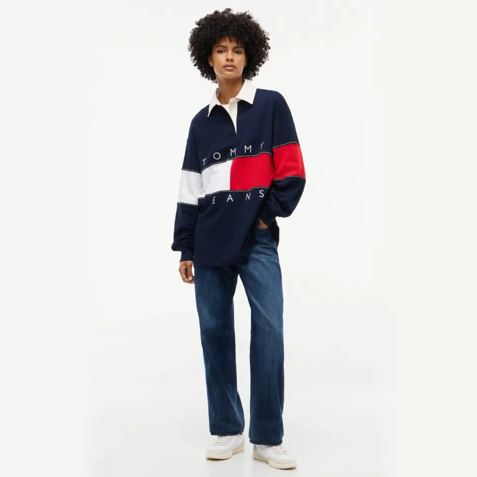Tommy Jeans sweater marineblauw, foto 5