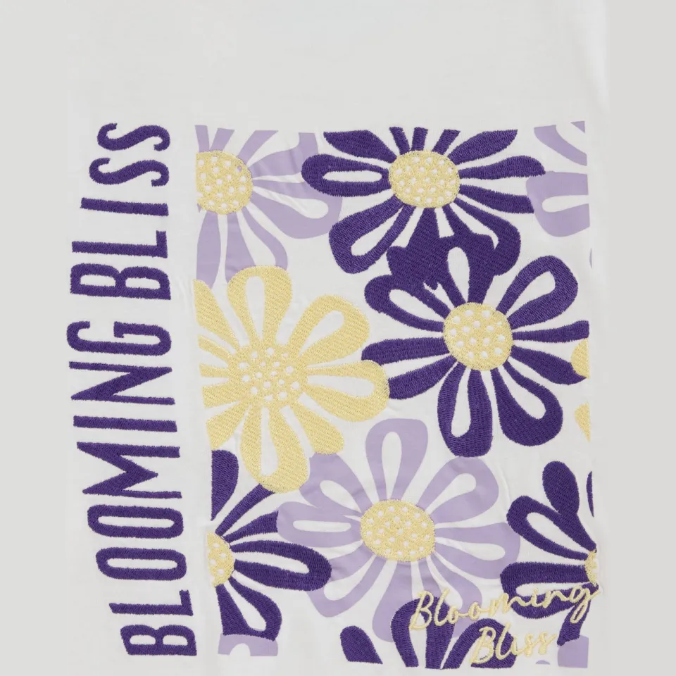 WE Fashion T-shirt wit met bloemenprint, foto 8