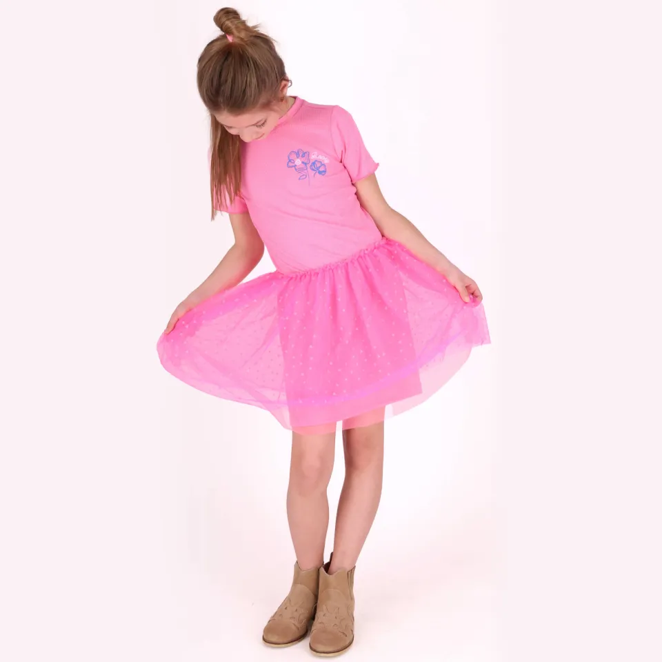 B.Nosy midi jurk met stippen roze, foto 3