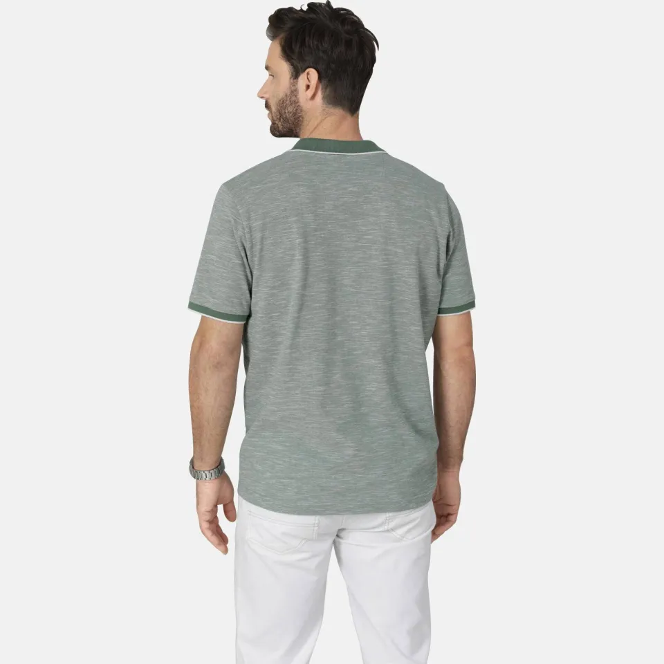 Babista regular fit gemêleerde polo Plus Size - groen, foto 4