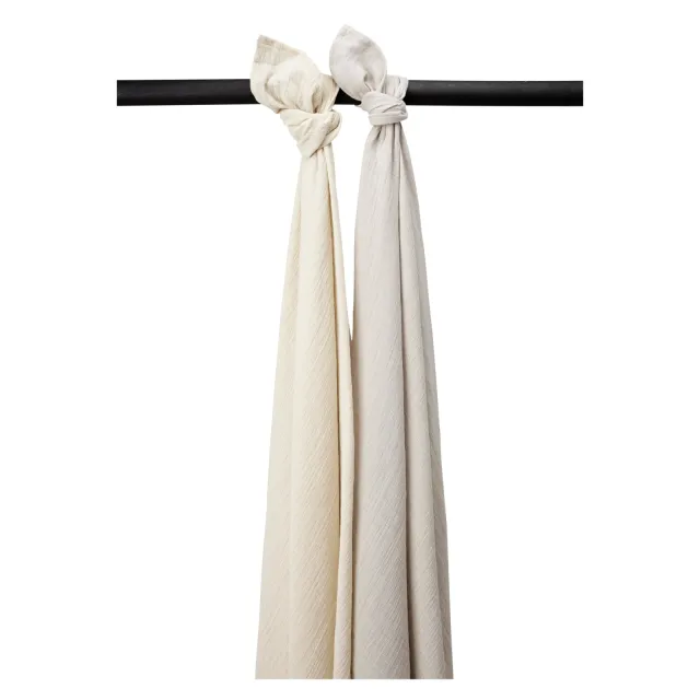 Meyco pre-washed hydrofiele swaddle inbakerdoek soft sand/greige