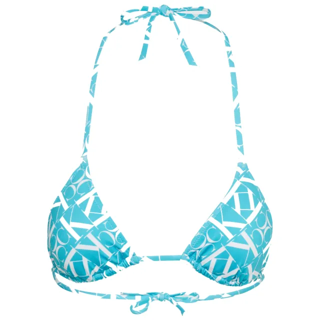 Calvin Klein Triangle bikinitop blauw dessin
