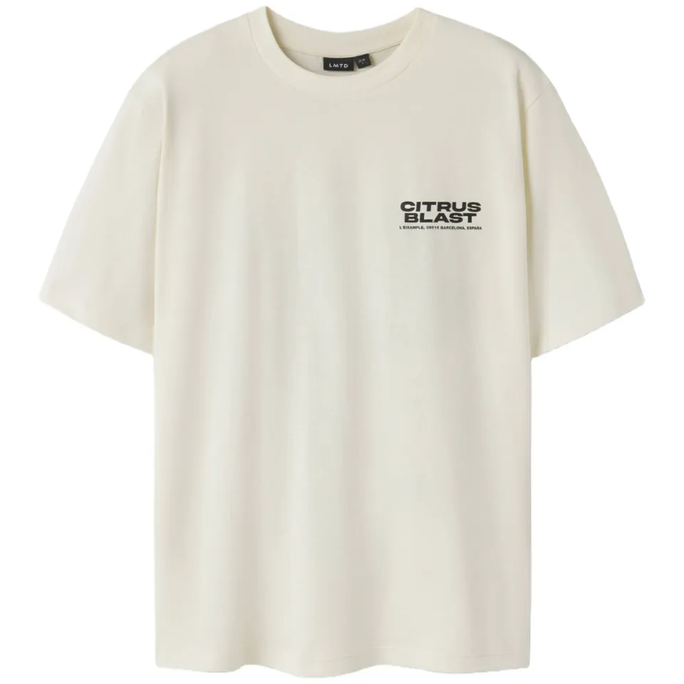 LMTD T-shirt met backprint ecru, foto 2