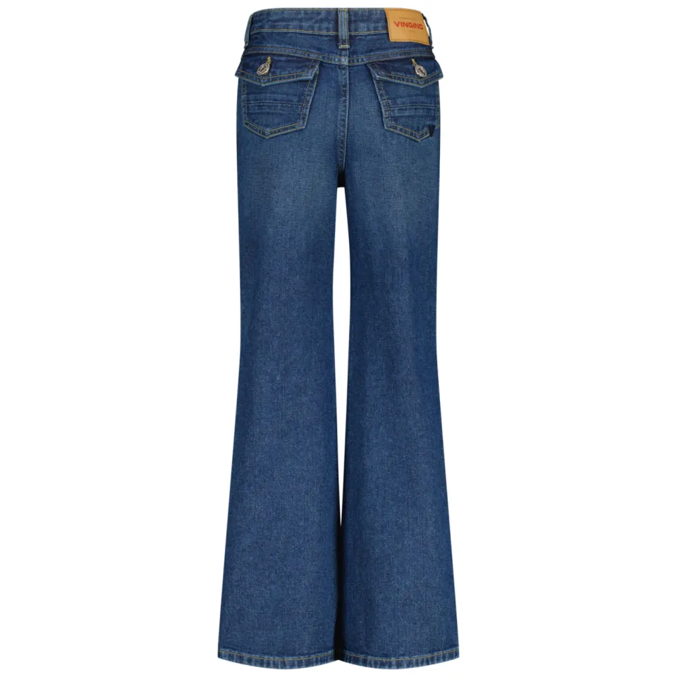 Vingino high waist wide leg jeans wide leg jeans medium blue denim, foto 3