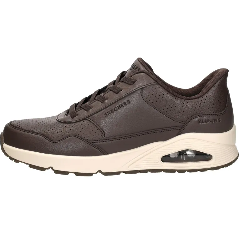 Skechers Uno Banksia Luxe Slip-Ins Instappers donkerbruin, foto 2