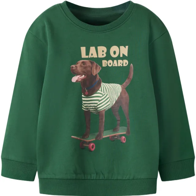 NAME IT MINI sweater met print - groen