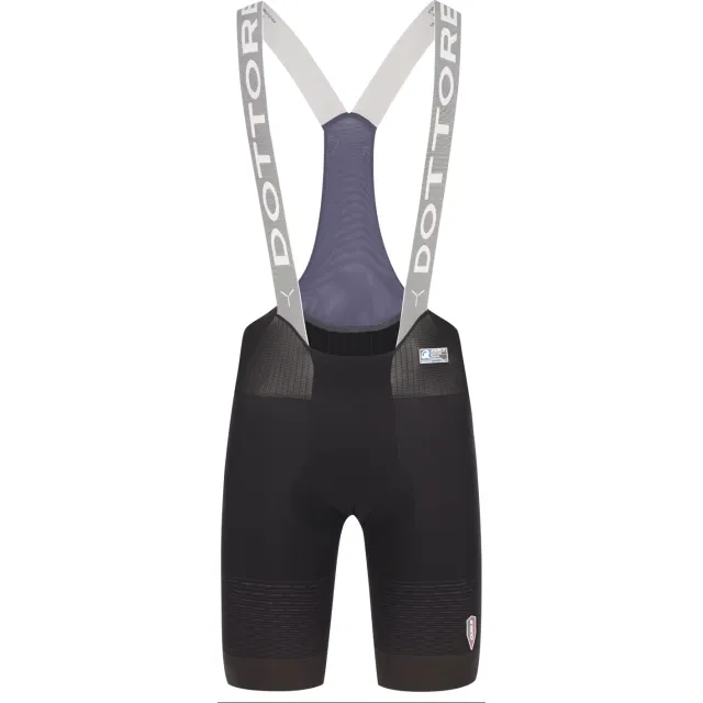 Q36.5 Dottore Clima fietsbroek met bretels zwart/grijs