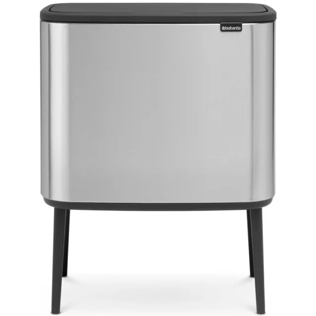 Brabantia Brabantia Bo Touch Bin, met 3 binnenemmers, 3 x 11 liter - Matt Steel Fingerprint Proof