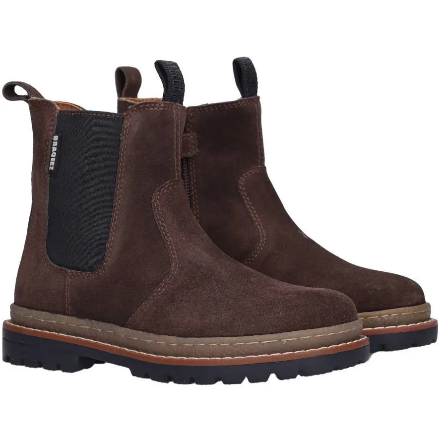 Braqeez suède enkelboots - donkerbruin, foto 2