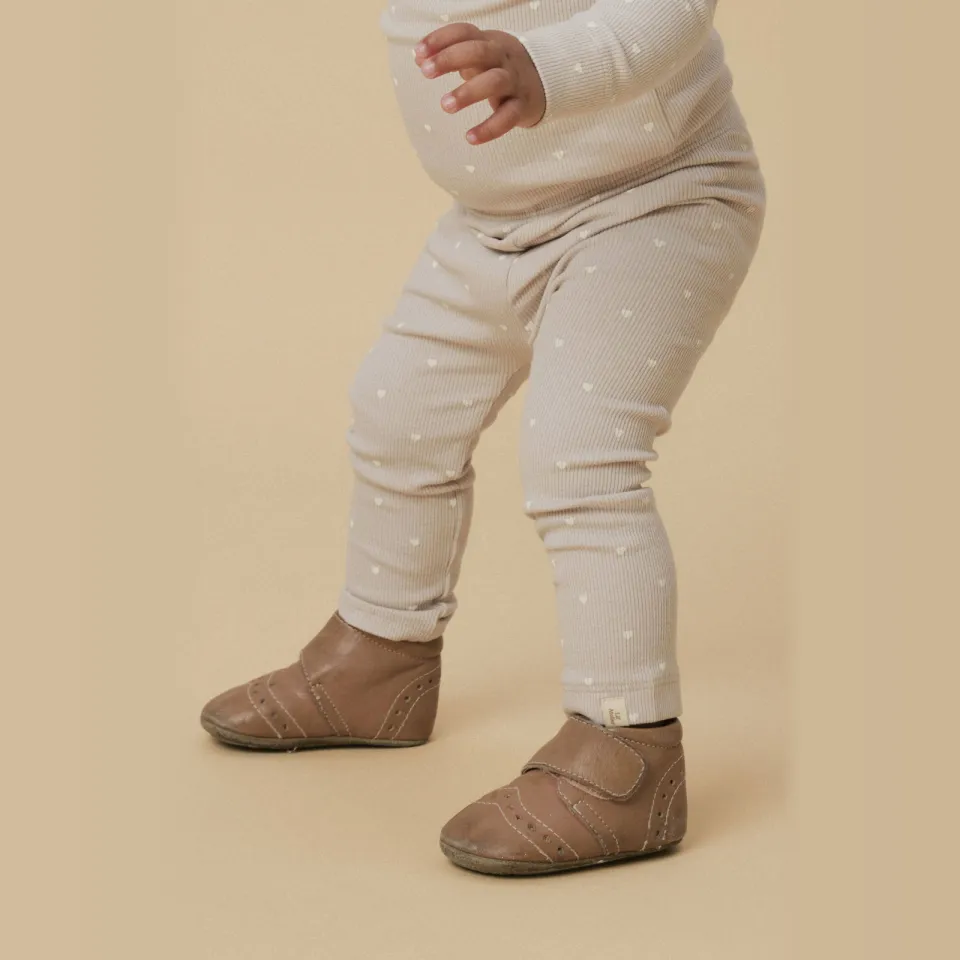 Lil' Atelier BABY legging met hartjes beige, foto 3