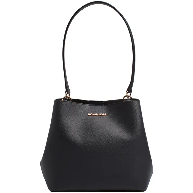 MICHAEL Michael Kors Pratt buckethandtas zwart
