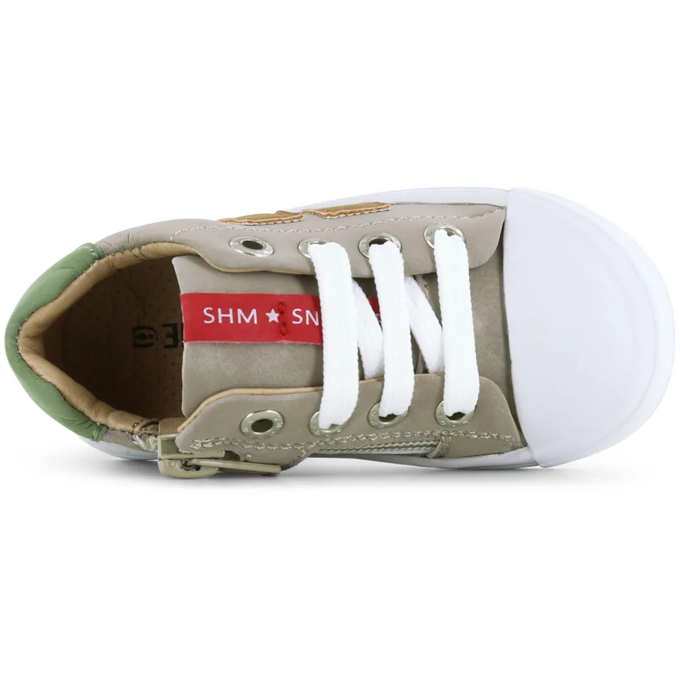 Shoesme leren sneakers taupe, foto 4