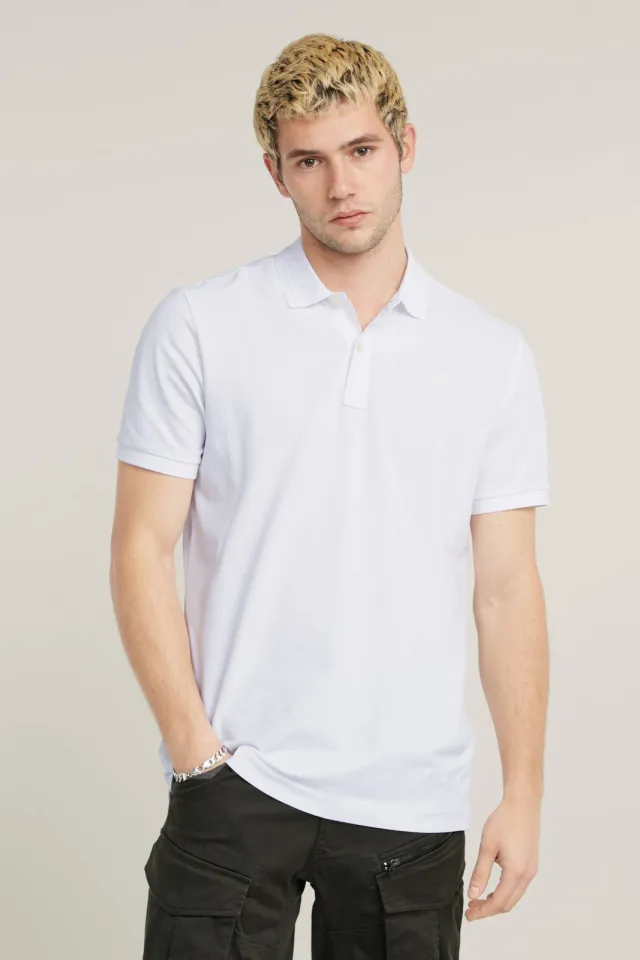 G-Star slim fit polo Dunda white