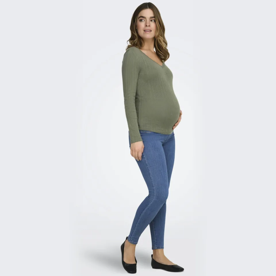 Only MATERNITY skinny zwangerschapsjeans OLMRAIN stonewashed, foto 4
