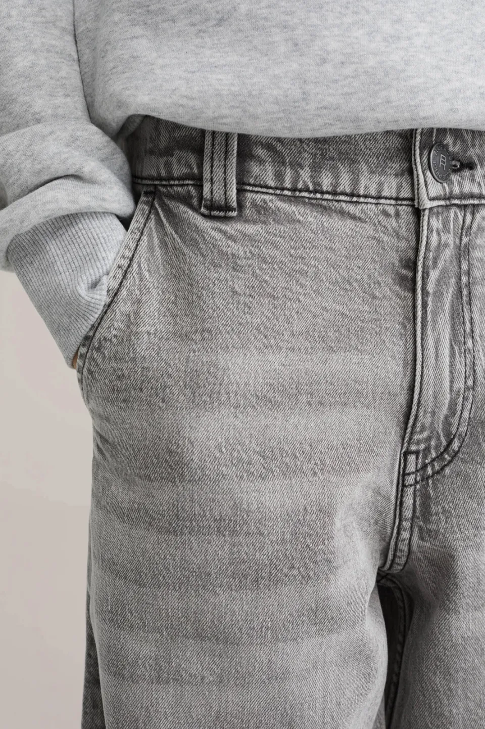 WE Fashion Blue Ridge baggy jeans - grey denim, foto 4