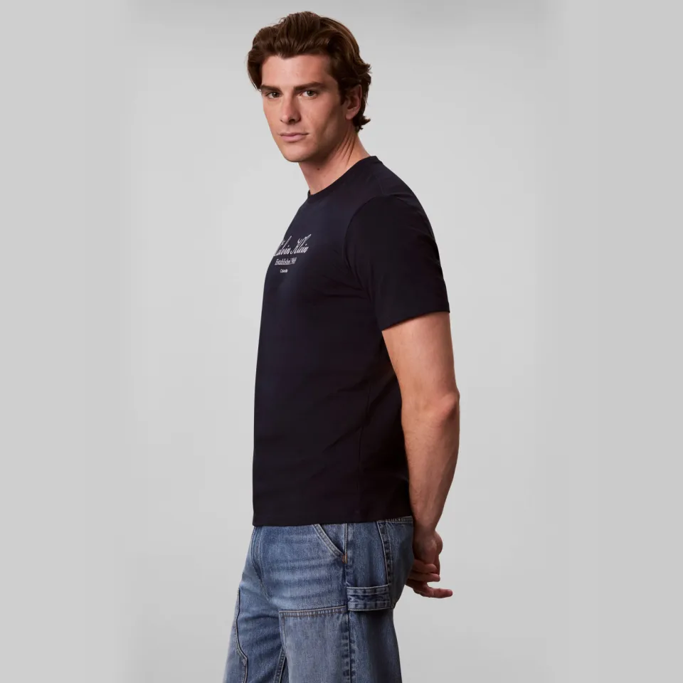 Calvin Klein JEANS regular fit T-shirt met print - dark sapphire, foto 3
