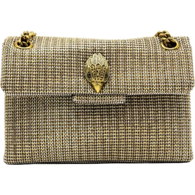 Tas Kurt Geiger London Fabric Mini Kensington goud