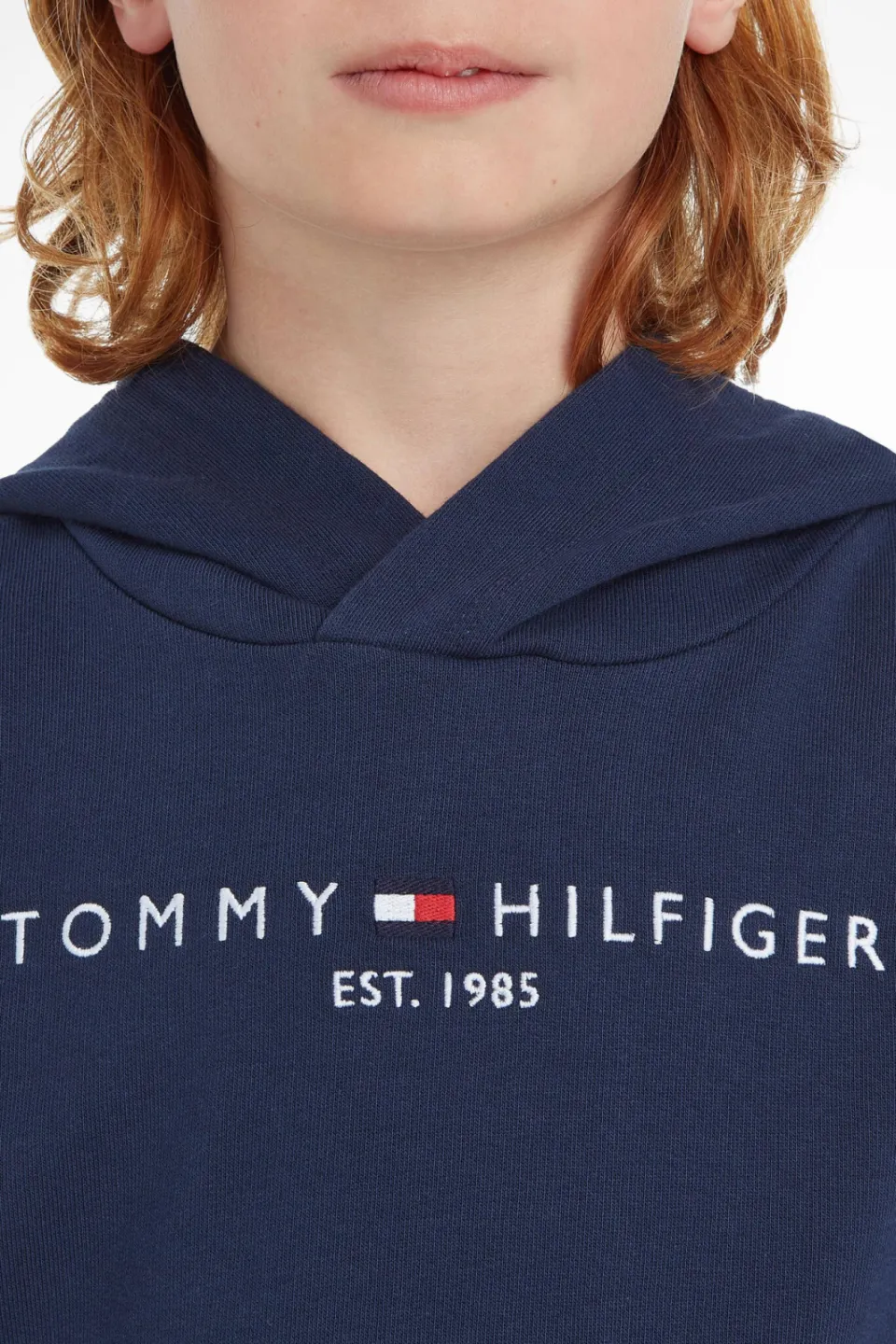 Tommy Hilfiger unisex hoodie met logo donkerblauw, foto 5