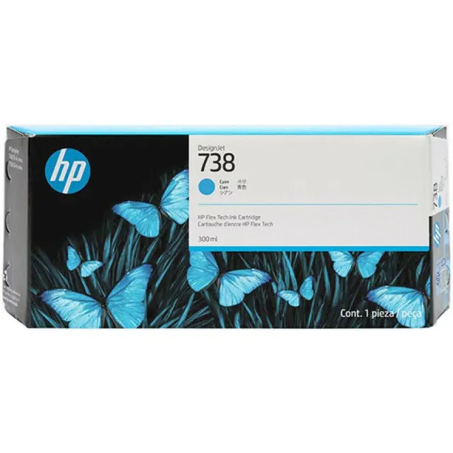 Hp 738 (676M6A) Inktcartridge Cyaan Hoge capaciteit