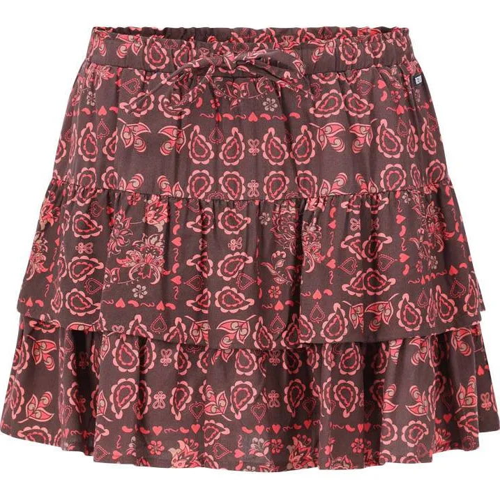 Retour Jeans Veerle strokenrok bruin/roze, foto 2
