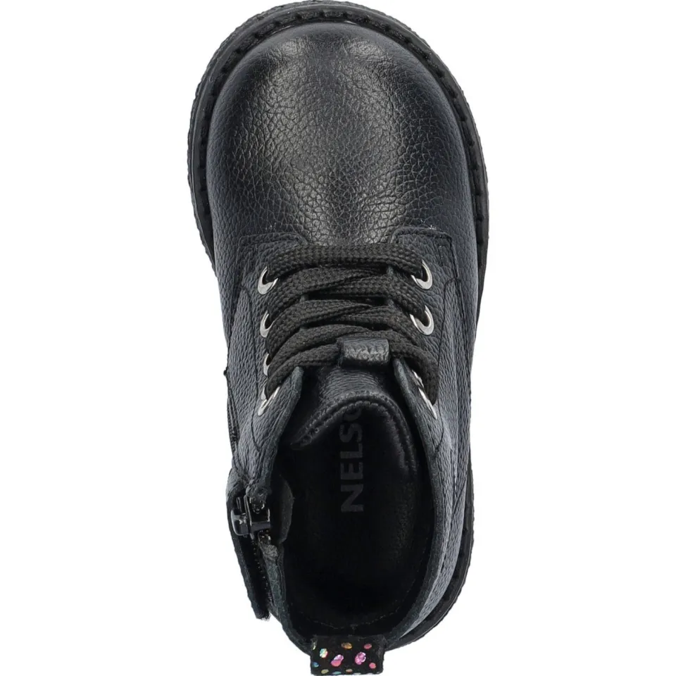 Nelson Kids leren veterboots zwart, foto 5